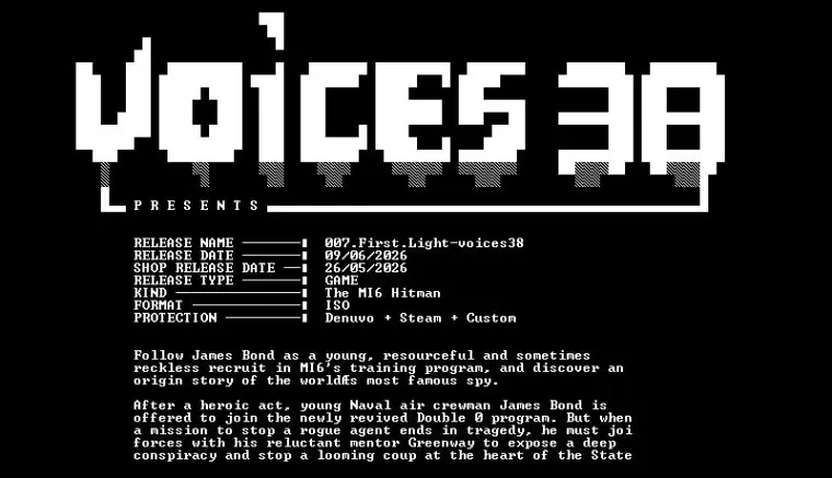 上线两周遭破解!voice38攻破《007初露锋芒》D加密