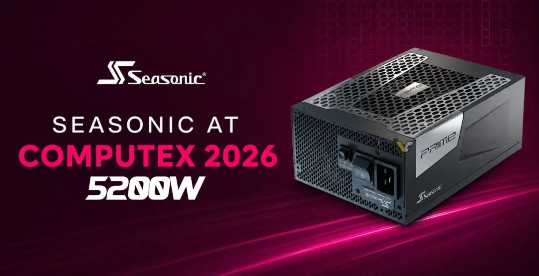 海韵推出5200W CRPS电源：可同时喂饱9张RTX 5090！