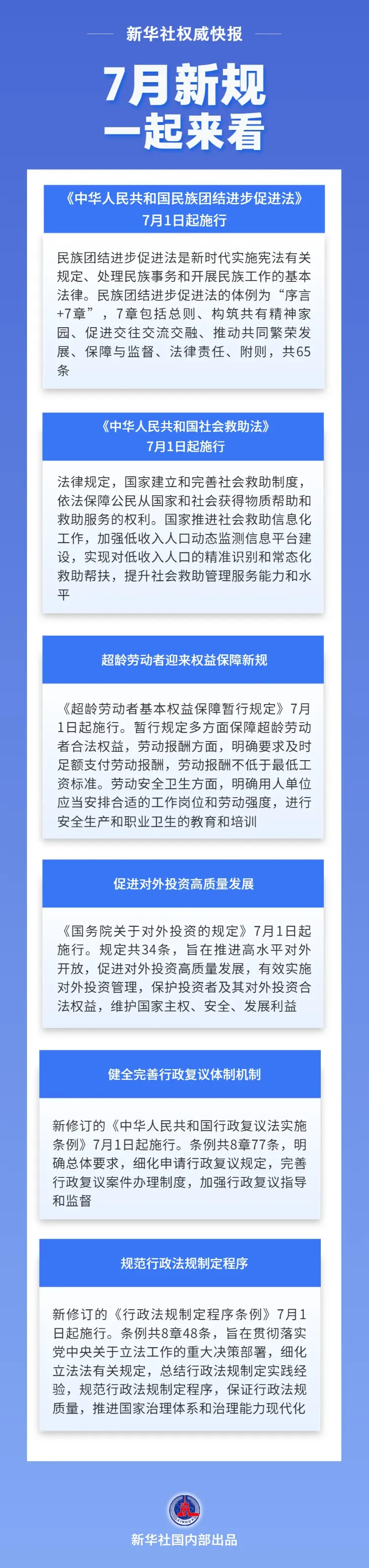 新华社权威快报丨7月新规 一起来看