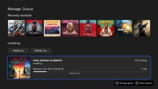 170G硬盘压力拉满！《最终幻想7RE》Xbox端开放预下载
