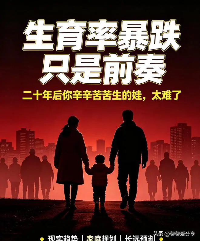 生育率暴跌只是前奏，二十年后你辛辛苦苦生的娃，太难了
