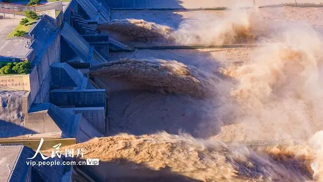 河南济源:小浪底水利枢纽调沙场面壮观