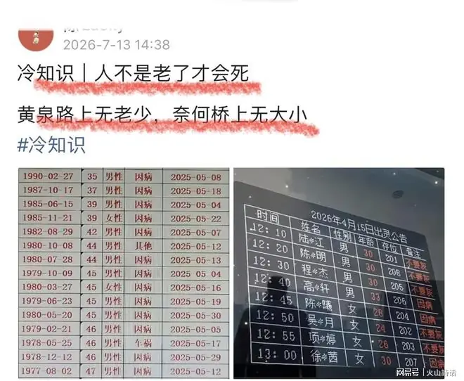 悲催！一组殡仪馆出灵、火化公示表格刷屏，“不要灰”成舆论焦点