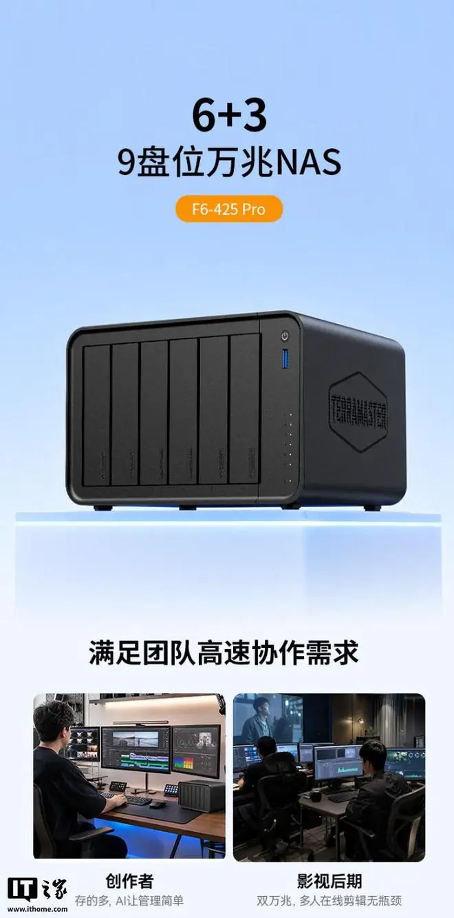 铁威马F6-425 Pro NAS开售,首发售价5599元