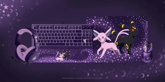 光暗交织：雷蛇推出《宝可梦》太阳伊布&月亮伊布联名外设