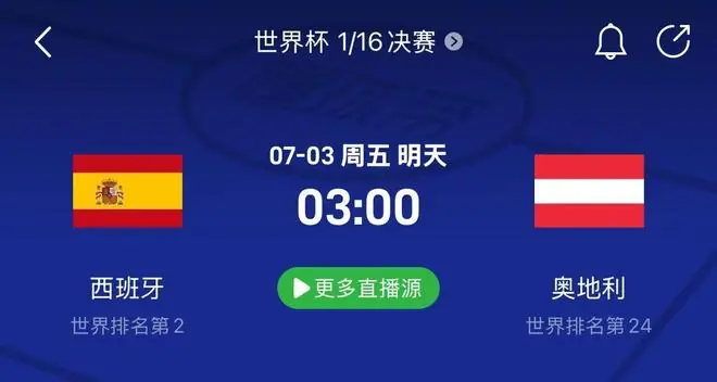 世界杯083西班牙VS奥地利深度前瞻:地面传控遇上高位逼抢