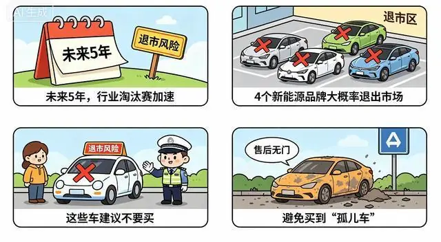 未来5年,有可能退出市场的4个新能源汽车品牌,这些车建议不要买
